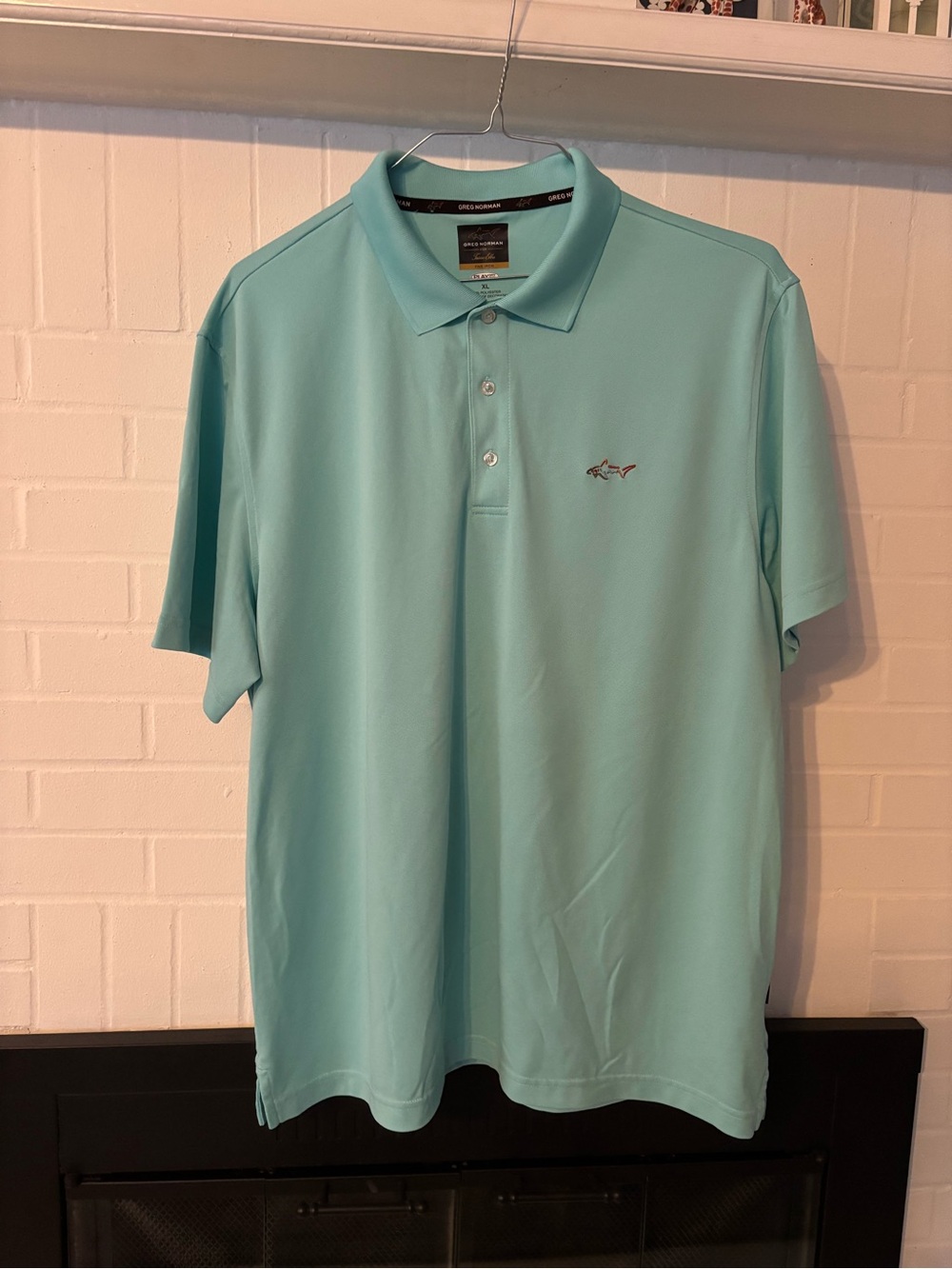 Greg Norman Collection Men's Aqua Polo Shirt